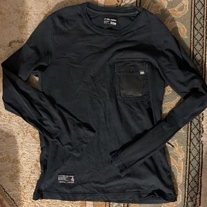 Izzue Black Long sleeve tee with Camo Print